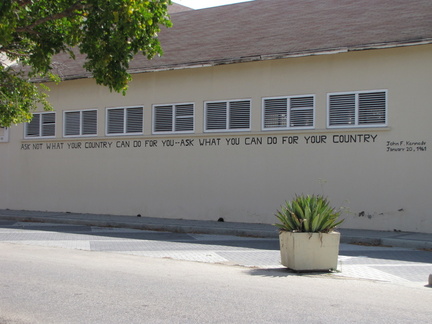 Building with JFK quote